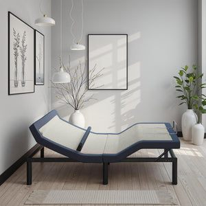Twin XL Adjustable Bed Base with Head/Foot Tilt and Lumbar Position Adjustment