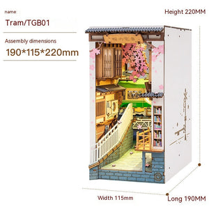 Ruo Shi Ruo Lai Shu Li Sakura Tram Flower House DIY Cabin