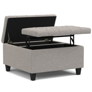 Harrison - Upholstered Coffee Table Storage Ottoman by Couch.com