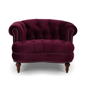 La Rosa - Victorian Tufted Upholstered Accent Chair by Couch.com