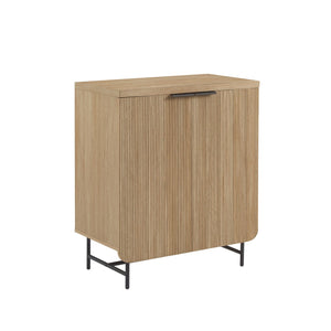 Modern Scandi Fluted Door Storage Console - Coastal Oak by Couch.com