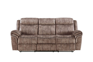 Zubaida Two Tone Recliner Sofa with USB Port and Drop Down Table