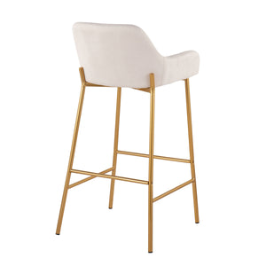 Daniella - Contemporary / Glam Fixed Height Bar Stool (Set of 2) by Couch.com