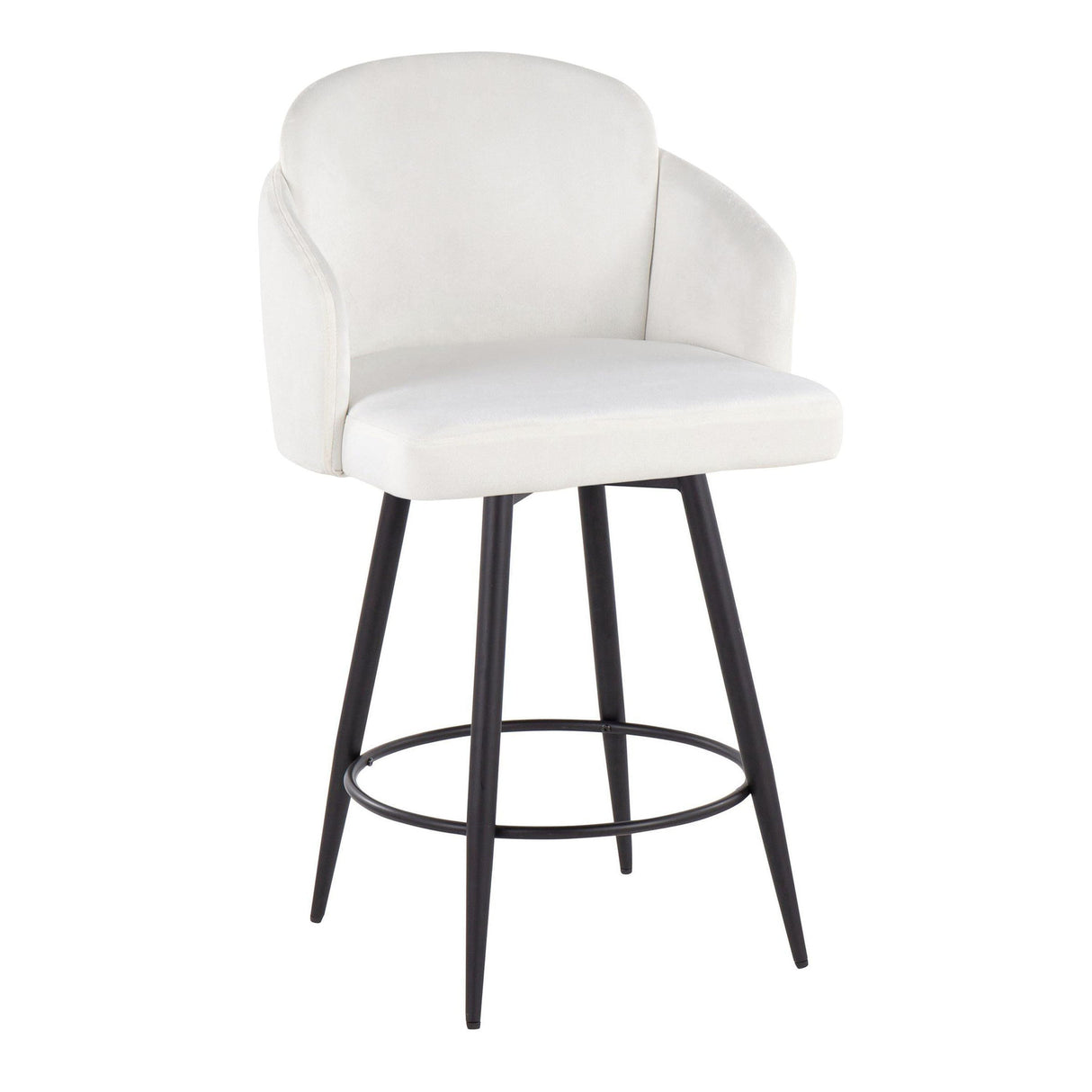 Dahlia - Contemporary Fixed Height Counter Stool With Round Footrest (Set of 2) by Couch.com