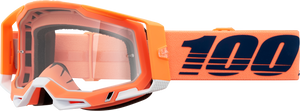 100% Racecraft 2 Goggles - Coral - Clear 50009-00018