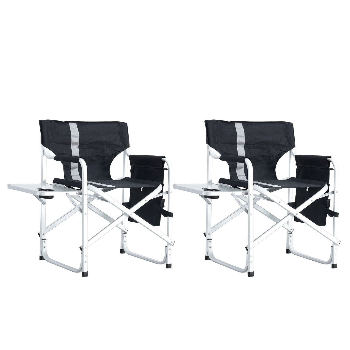 Padded Folding Outdoor Chair With Side Table And Storage Pockets, Lightweight Oversized Directors Chair For Indoor, Outdoor Camping, Picnics And Fishing by Couch.com