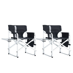 Padded Folding Outdoor Chair With Side Table And Storage Pockets, Lightweight Oversized Directors Chair For Indoor, Outdoor Camping, Picnics And Fishing by Couch.com