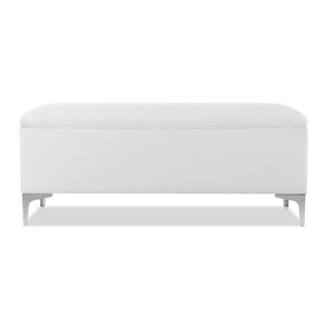 Madelyn - Modern Storage Bench - Bright White Dye by Couch.com