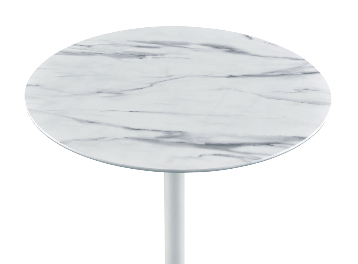 Orbit - 15.5" End Table With Height Adjustable Marble Textured Top by Couch.com