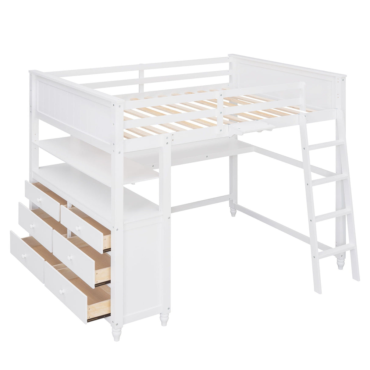 Loft Bed With Drawers With Desk And Shelves by Couch.com