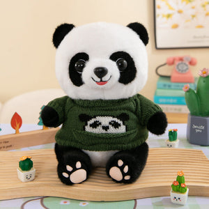 Cute Panda Plush Toy Wearing Clothes