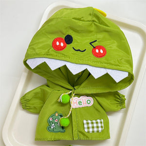 10cm20cm Cotton Doll Clothes Suit Cute Animal Outdoor Raincoat