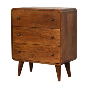 3 Drawer Mini Curved Chest by Couch.com