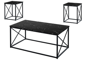 Table Set, Coffee, End, Side, Accent, Living Room, Marble Look Laminate, Contemporary & Modern (Set of 3) by Couch.com