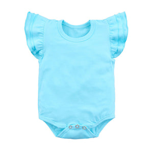 Children's Clothing Candy Color Ruffled Girls' Onesie Baby Romper