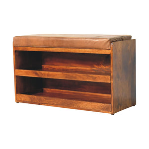 Buffalo - Hide Pull Out Shoe Storage Bench by Couch.com
