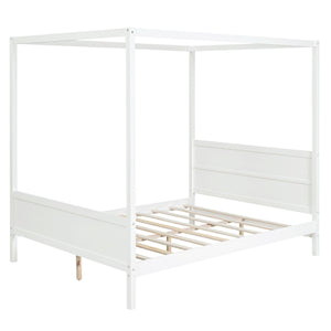 Canopy Platform Bed With Headboard And Footboard, Slat Support Leg by Couch.com