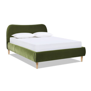 Roman - Curved Headboard Upholstered Platform Bed by Couch.com
