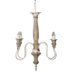 4 Light Chandelier, Hanging Light Fixture With Adjustable Chain For Kitchen, Bulb Not Included - Cream White by Couch.com