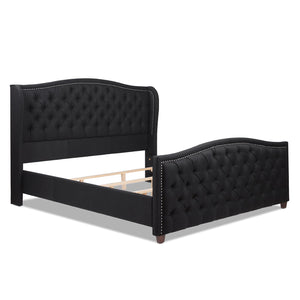 Marcella - Upholstered Shelter Headboard Bed Set by Couch.com