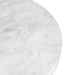 Outdoor Ponti Travertine Side Table, White