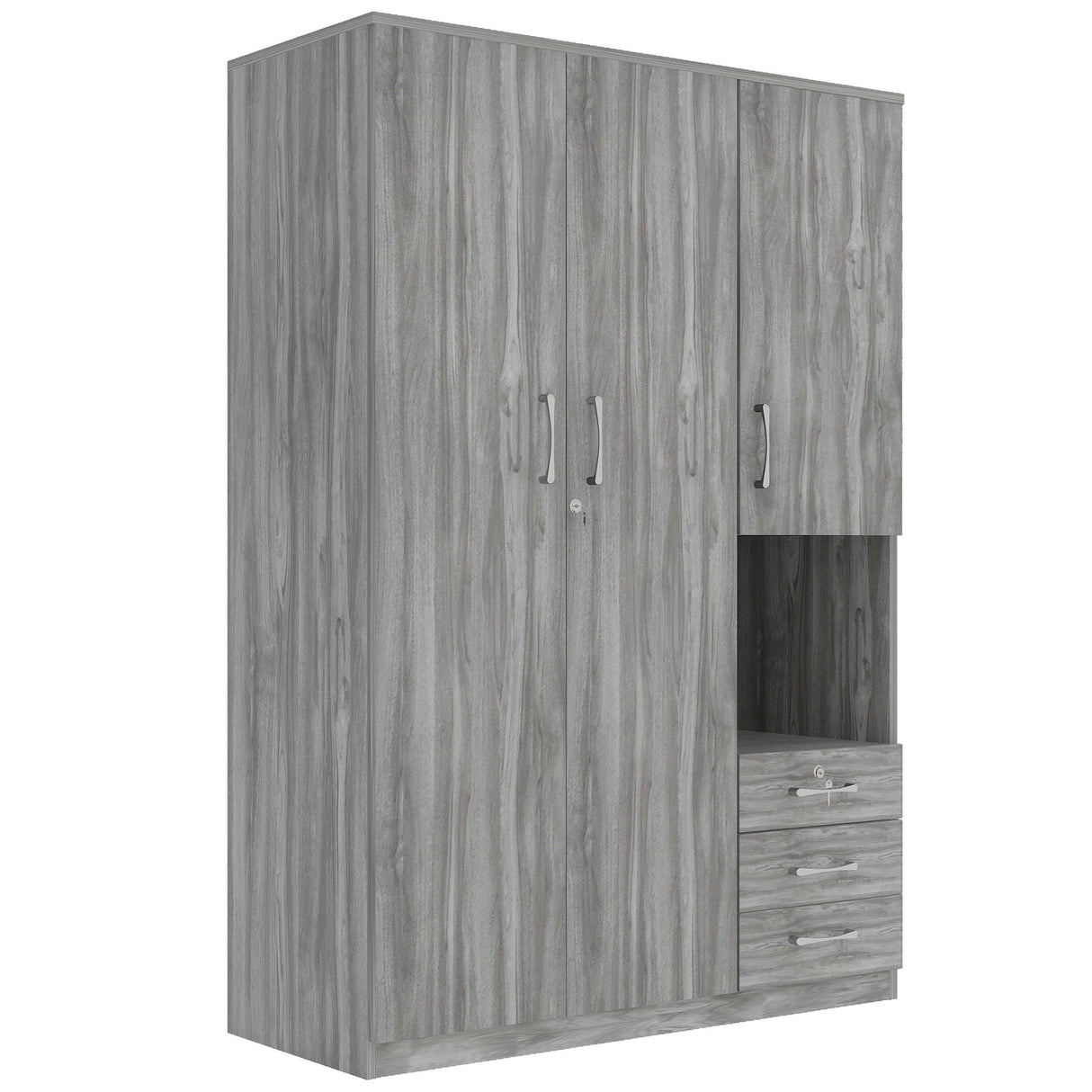 2 Doors Wardrobe Storage For Bedroom With Shelves And 3 Drawers by Couch.com