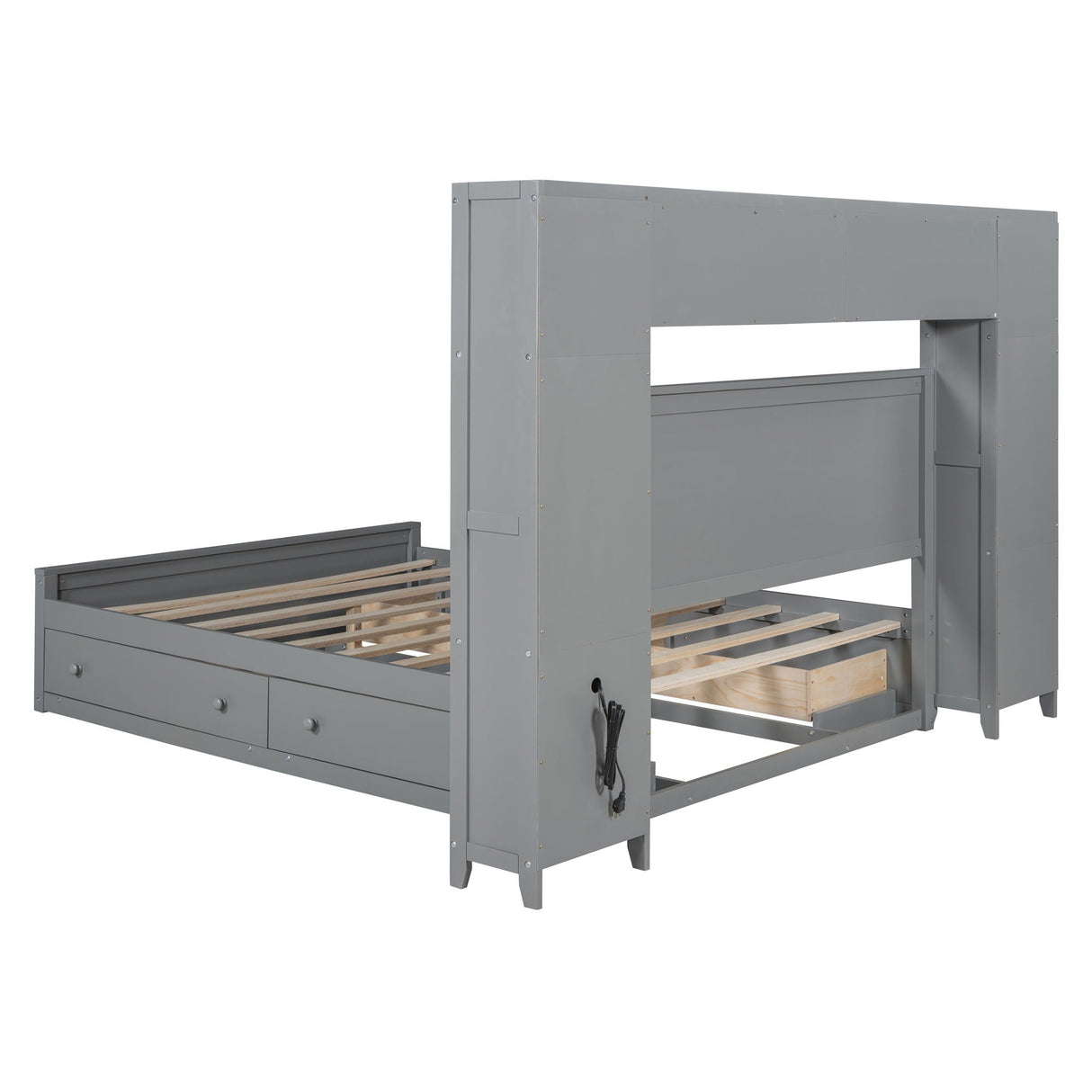 Bed With All In One Cabinet, Shelf And Sockets by Couch.com