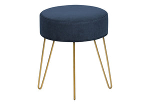 Ottoman, Pouf, Footrest, Foot Stool, Round Gold Metal Legs, Contemporary, Modern by Couch.com