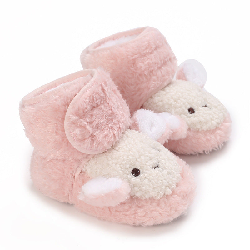 0-12 Months Old Male And Female Baby Thickened Non-slip Cartoon Cotton Shoes