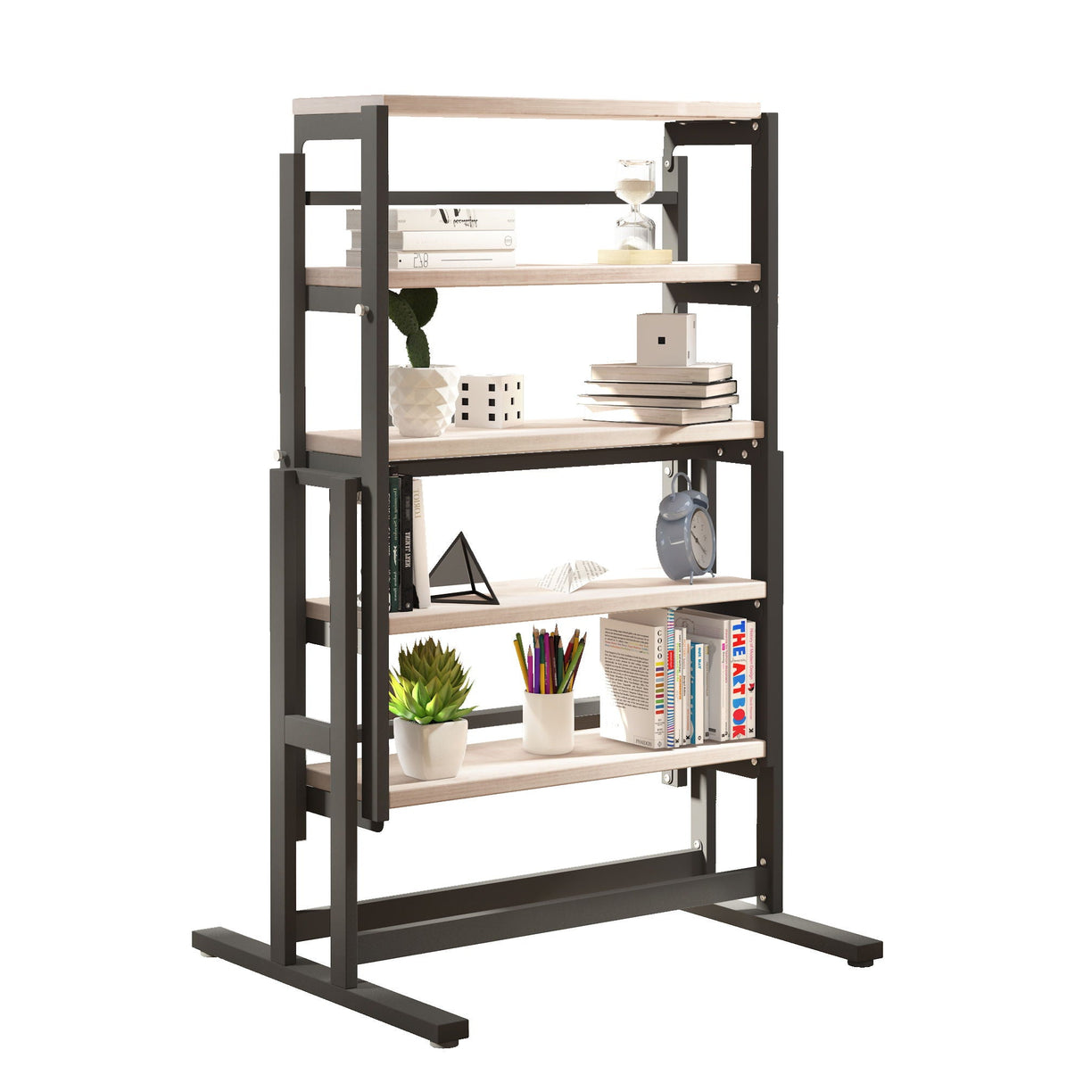 Solid Mahogany Wood Multifunction Convertible Dining Table, Free Switch Space Saving Table Shelf For Home And Studio by Couch.com