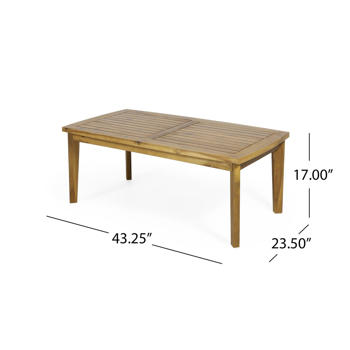 Outdoor Rectangular Coffee Table - Brown by Couch.com