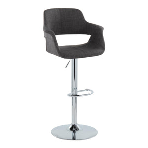 Vintage Flair - Mid Century Modern Adjustable Barstool With Oval Footrest (Set of 2) by Couch.com