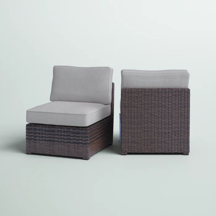 Armless Patio Chair With Cushions by Couch.com