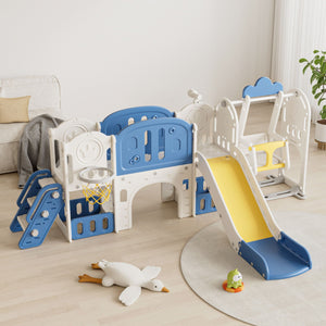 Toddler Slide Kids Playground With Basketball Hoop And Swing by Couch.com