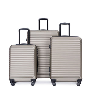3 Piece Luggage Sets Lightweight Suitcase With Two Hooks, Spinner Wheels, Tsa Lock by Couch.com