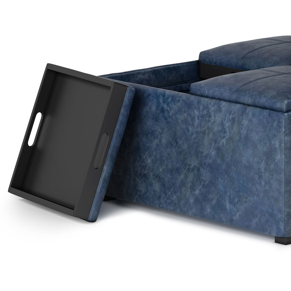 Avalon - Square Coffee Table, Storage Ottoman by Couch.com