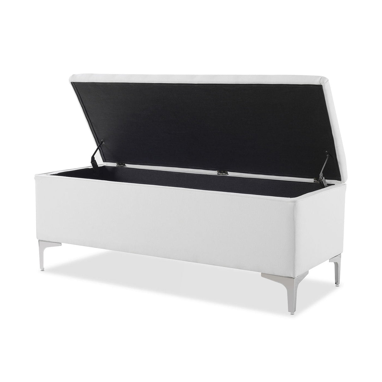 Madelyn - Modern Storage Bench - Bright White Dye by Couch.com