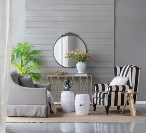 Classic Design Mirror With Baroque Inspired Frame For Bathroom, Entryway Console Lean Against Wall by Couch.com