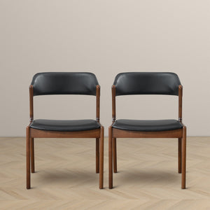 Enzo - Dining Chair (Set of 2) - Black / Brown by Couch.com