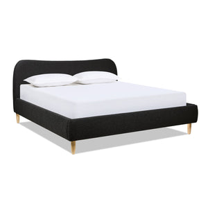 Roman - Curved Headboard Upholstered Platform Bed by Couch.com