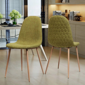 Elegant Dining Chair Set With Fabric Upholstery