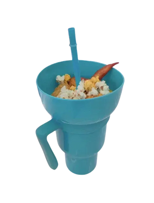 Popcorn Snack With Handle & All-In-One Drink Cup