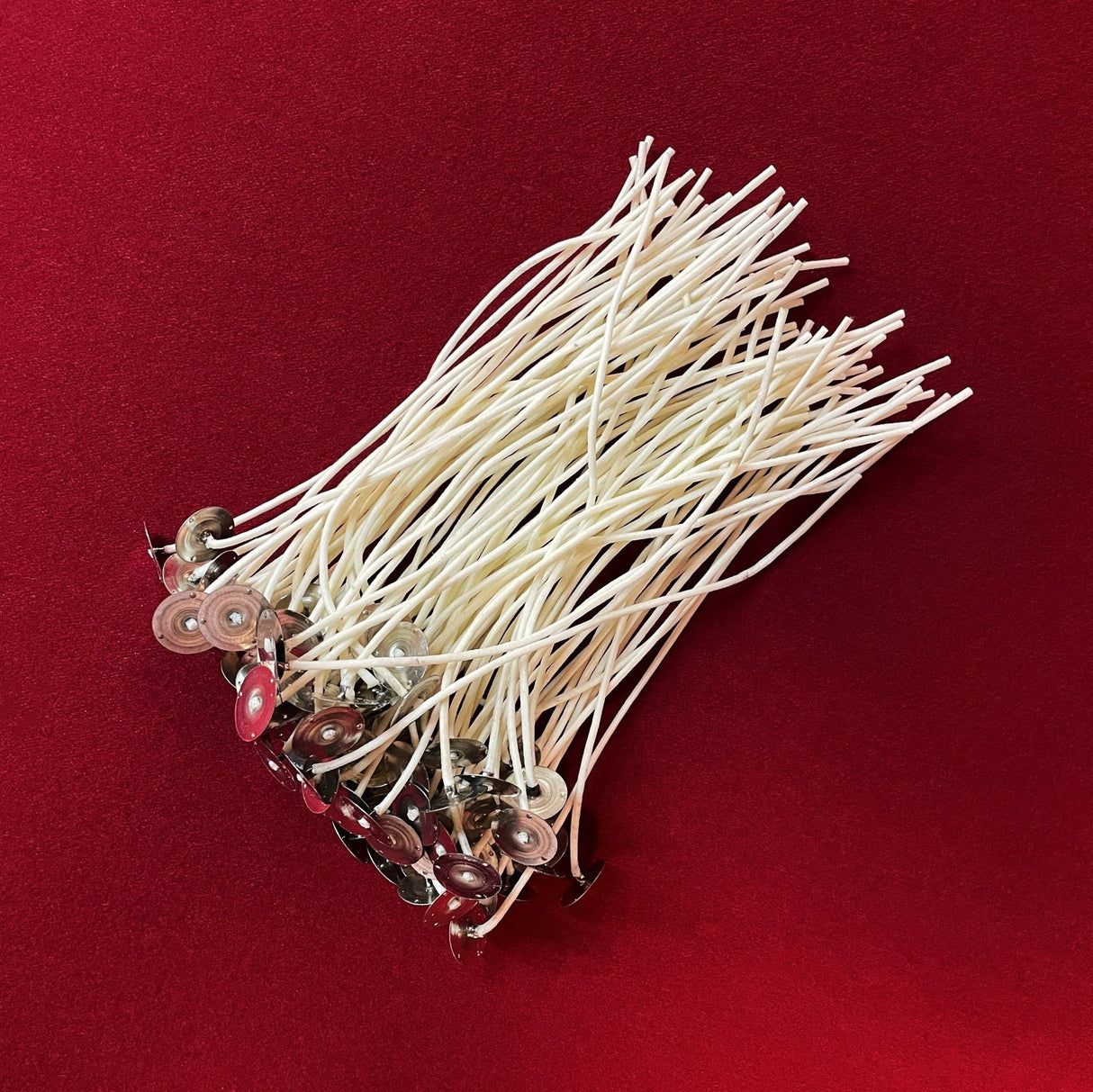 9 Inch Square Braided Series Beeswax Coated Cotton Wicks with Metal Tab