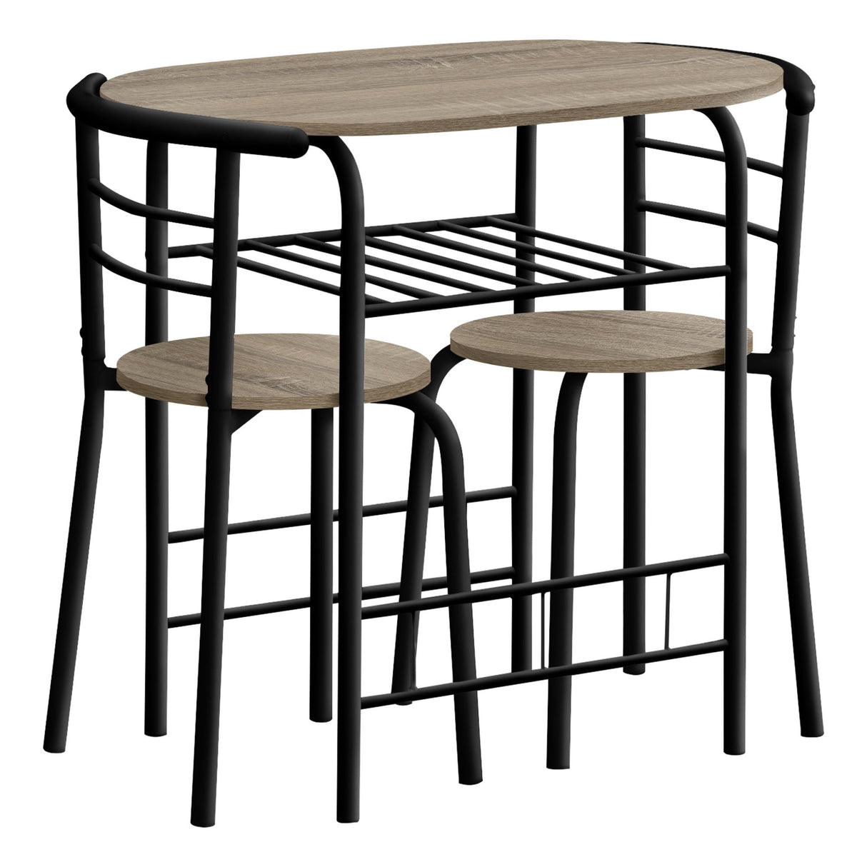 3 Pieces Dining Table Set, Small, Contemporary & Modern by Couch.com