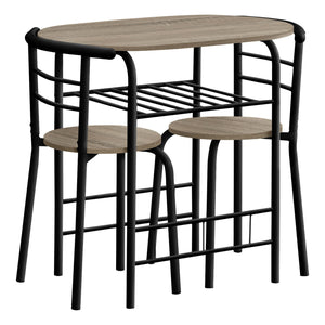 3 Pieces Dining Table Set, Small, Contemporary & Modern by Couch.com