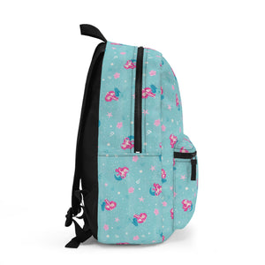 Kids Light Blue Mermaid Backpack