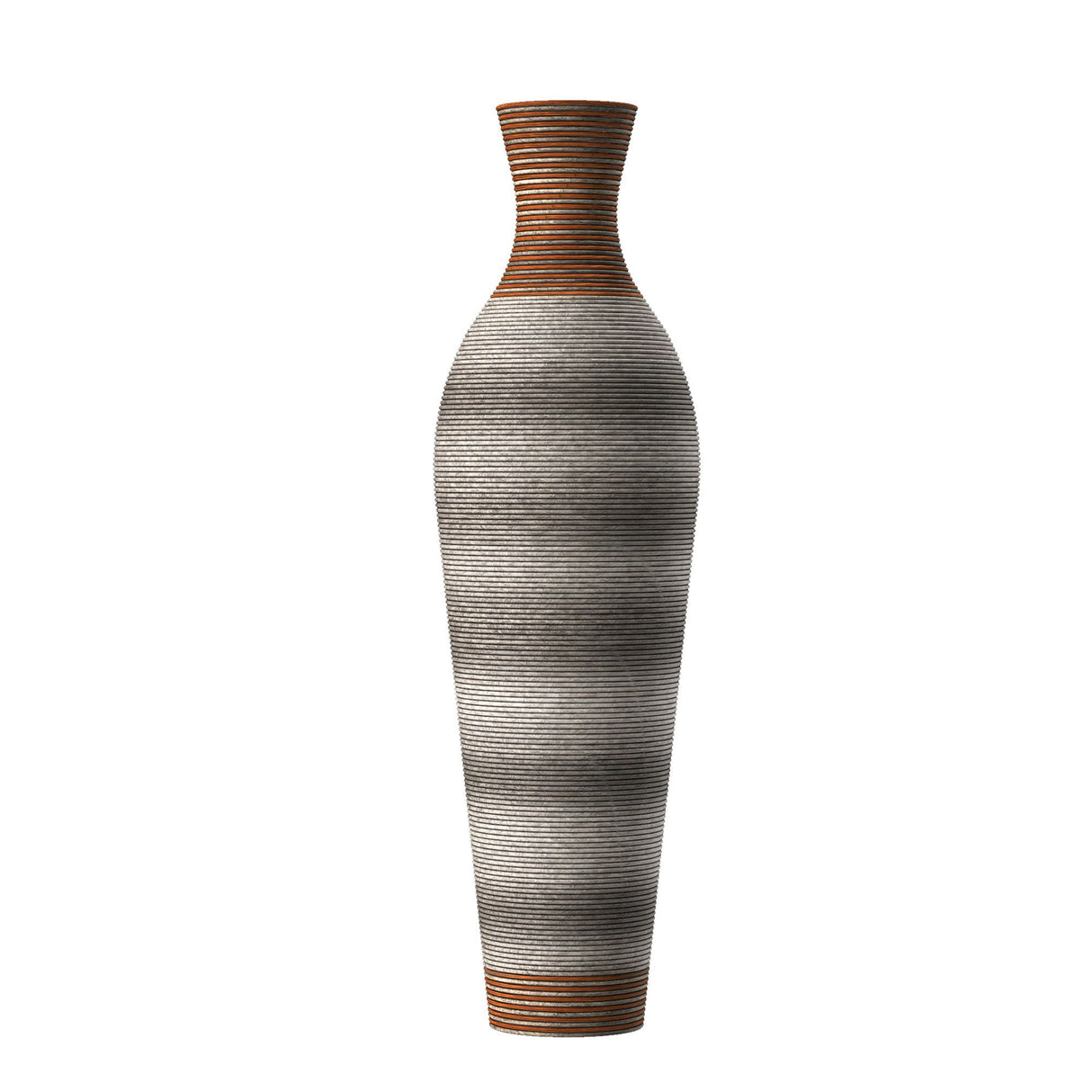 Tall Standing Designer Floor Vases With Elegant 2 Tone Finishes For Decorating by Couch.com