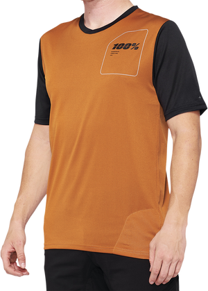 100% Ridecamp Jersey - Terracotta/Black - Large 40027-00017