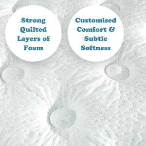 Excellence 9" Medium Tight-Top Hybrid Aloe Vera Foam Encased Pocket Coil Mattress by Couch.com