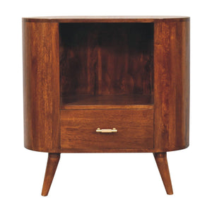 Cortez - T Bar Open Slot Cabinet - Dark Brown by Couch.com